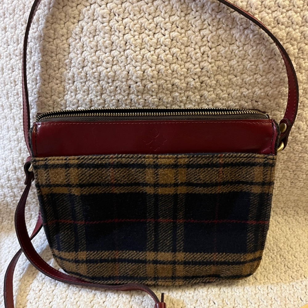 Patricia Nash Nazaire Wool and Leather Crossbody NWT
